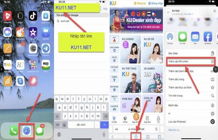 Tải bằng link trang chủ trên hệ điều hành iOS - tải kubet ios